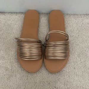 rose gold sandals